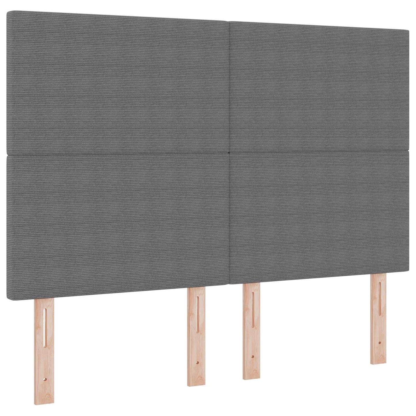 vidaXL LED Kopfteil mit LED-Lichtleisten Hellgrau 160 cm Polyester