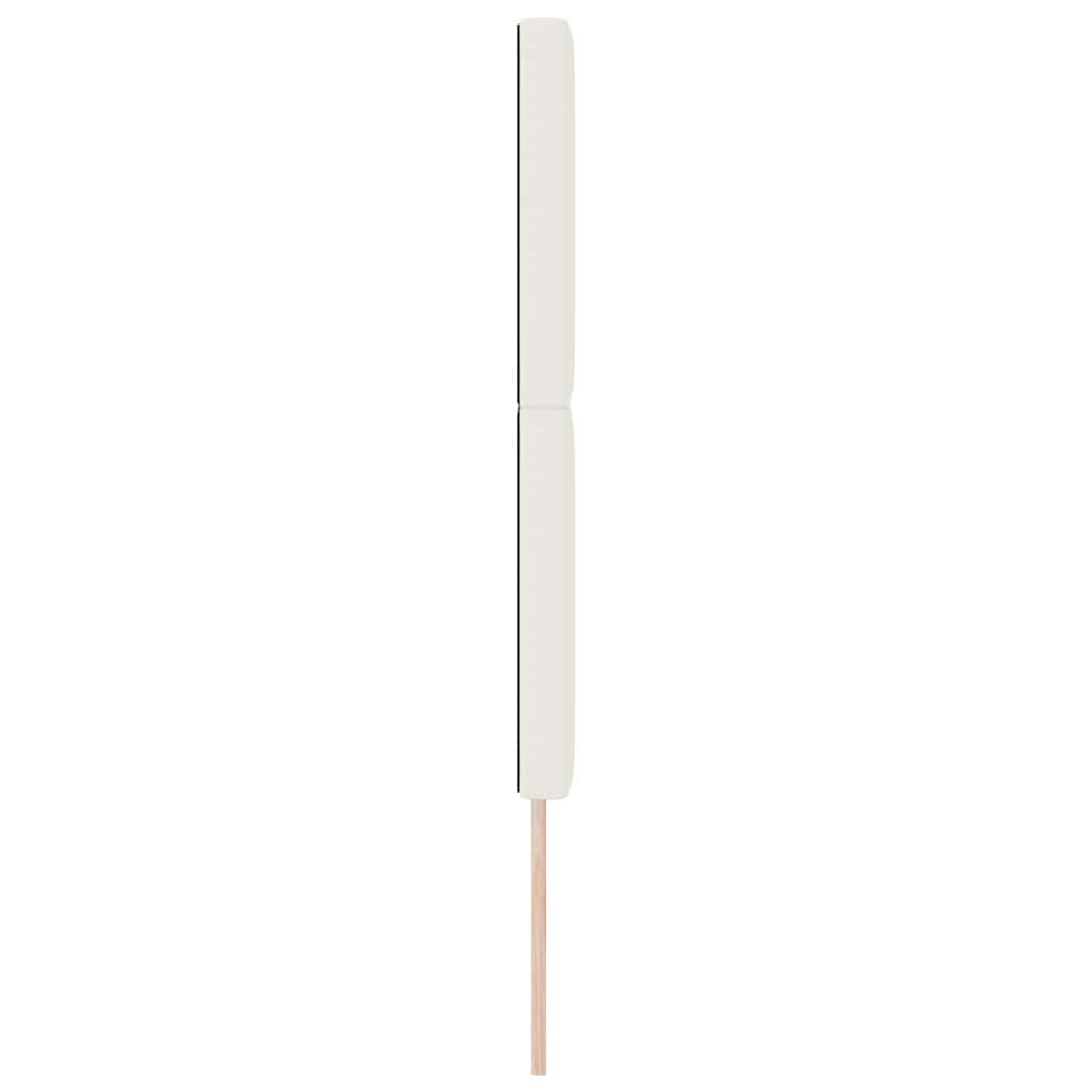 vidaXL LED Kopfteil mit LED-Lichtleisten Creme 160 cm Polyester