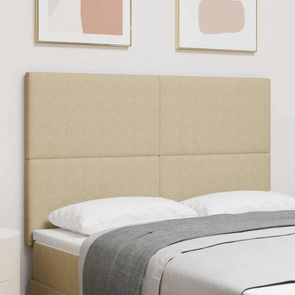 vidaXL LED Kopfteil mit LED-Lichtleisten Grau-Grün 160 cm Polyester