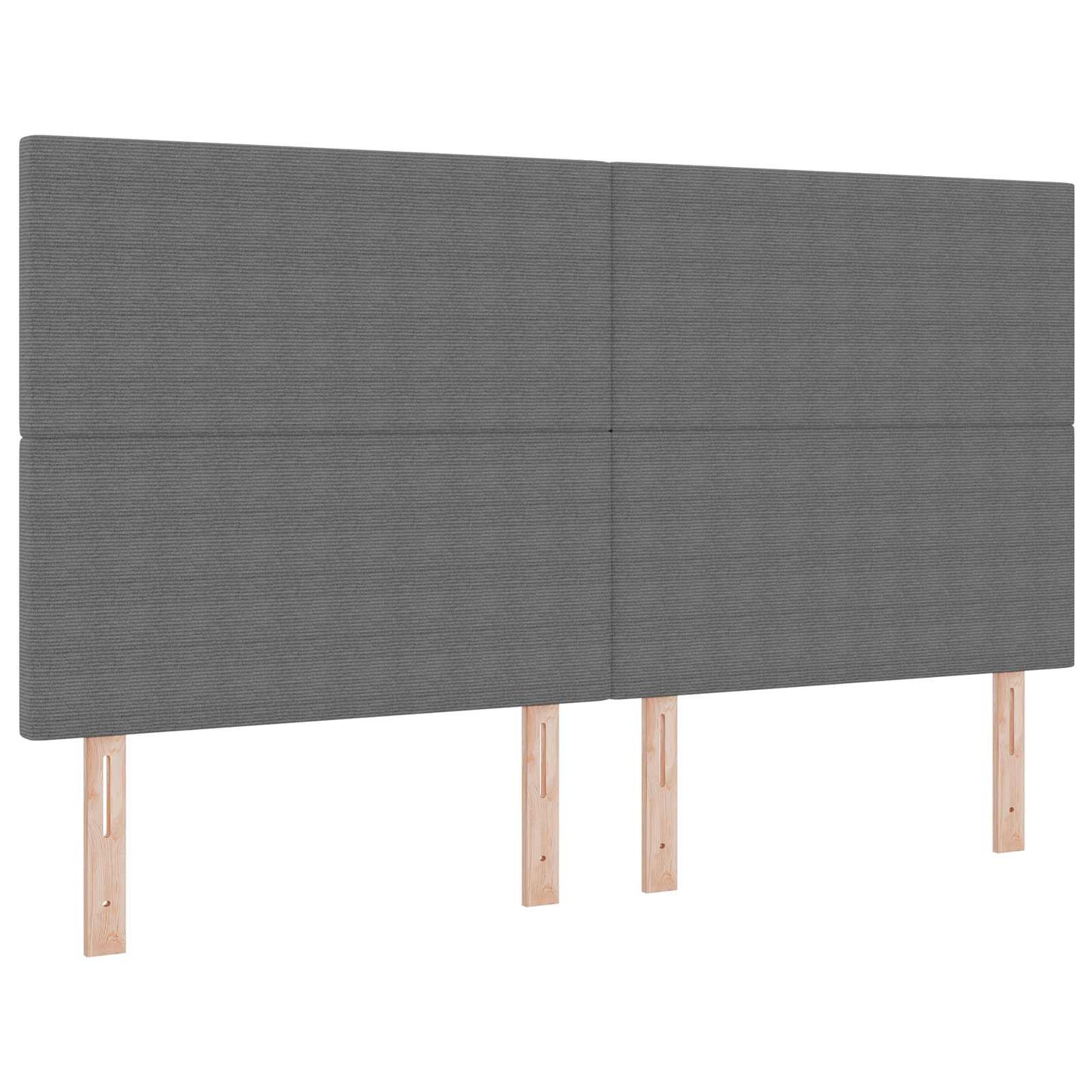 vidaXL LED Kopfteil mit LED-Lichtleisten Hellgrau 180 cm Polyester