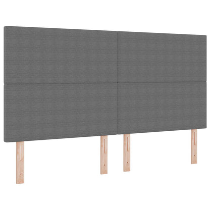 vidaXL LED Kopfteil mit LED-Lichtleisten Hellgrau 180 cm Polyester
