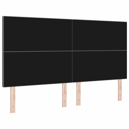 vidaXL LED Kopfteil mit LED-Lichtleisten Hellgrau 180 cm Polyester