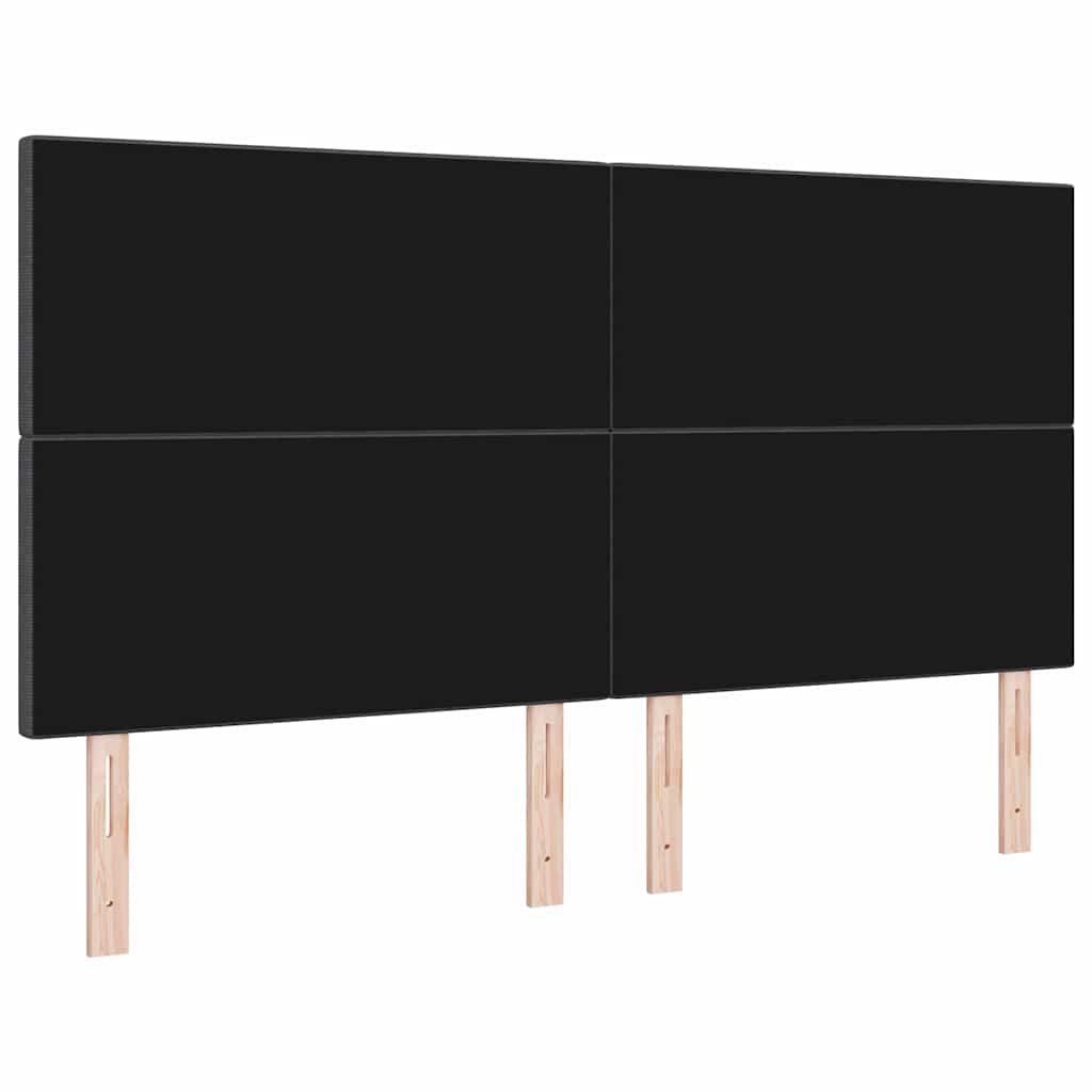 vidaXL LED Kopfteil mit LED-Lichtleisten Dunkelgrau 180 cm Polyester