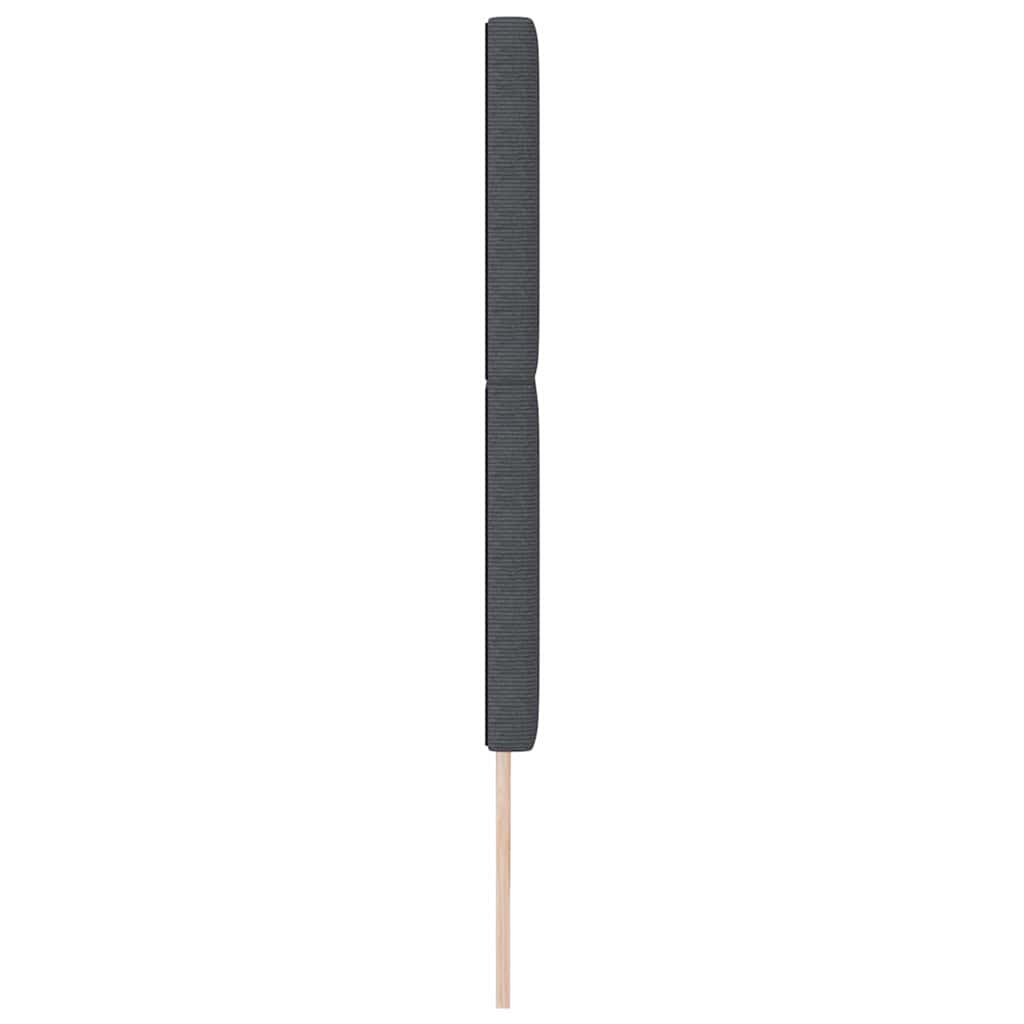 vidaXL LED Kopfteil mit LED-Lichtleisten Dunkelgrau 180 cm Polyester