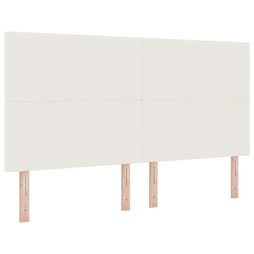 vidaXL Tête de lit LED avec bandes LED crème 180 cm Polyester