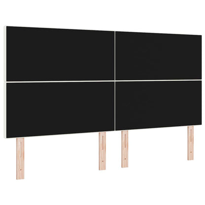 vidaXL LED Kopfteil mit LED-Lichtleisten Creme 180 cm Polyester