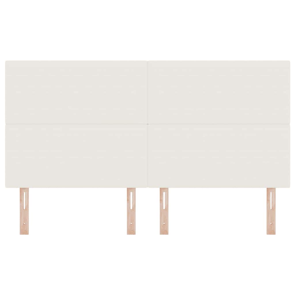 vidaXL LED Kopfteil mit LED-Lichtleisten Creme 180 cm Polyester