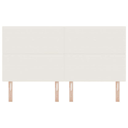 vidaXL LED Kopfteil mit LED-Lichtleisten Creme 180 cm Polyester