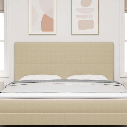 vidaXL Tête de lit à LED avec bandes lumineuses Gris-vert 180 cm Polyester