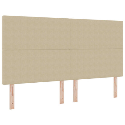 vidaXL Tête de lit à LED avec bandes lumineuses Gris-vert 180 cm Polyester