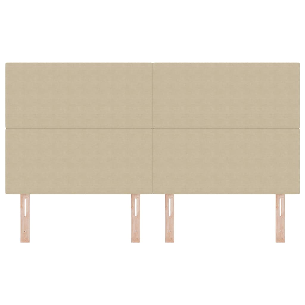 vidaXL Tête de lit à LED avec bandes lumineuses Gris-vert 180 cm Polyester