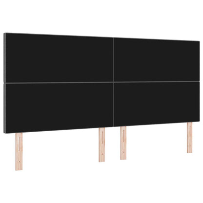 vidaXL Tête de lit LED avec bandes lumineuses LED Gris clair 200 cm Polyester