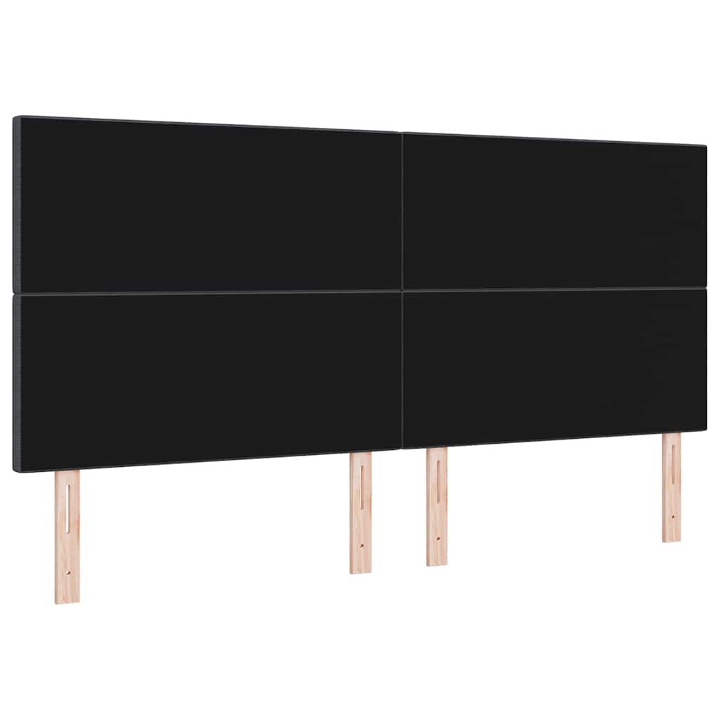 vidaXL Tête de lit LED avec bandes lumineuses LED Gris foncé 200 cm Polyester