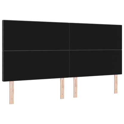 vidaXL Tête de lit LED avec bandes lumineuses LED Gris foncé 200 cm Polyester