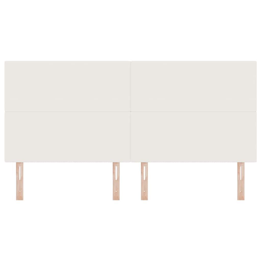 vidaXL LED Kopfteil mit LED-Lichtleisten Creme 200 cm Polyester