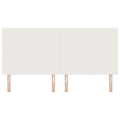 vidaXL LED Kopfteil mit LED-Lichtleisten Creme 200 cm Polyester