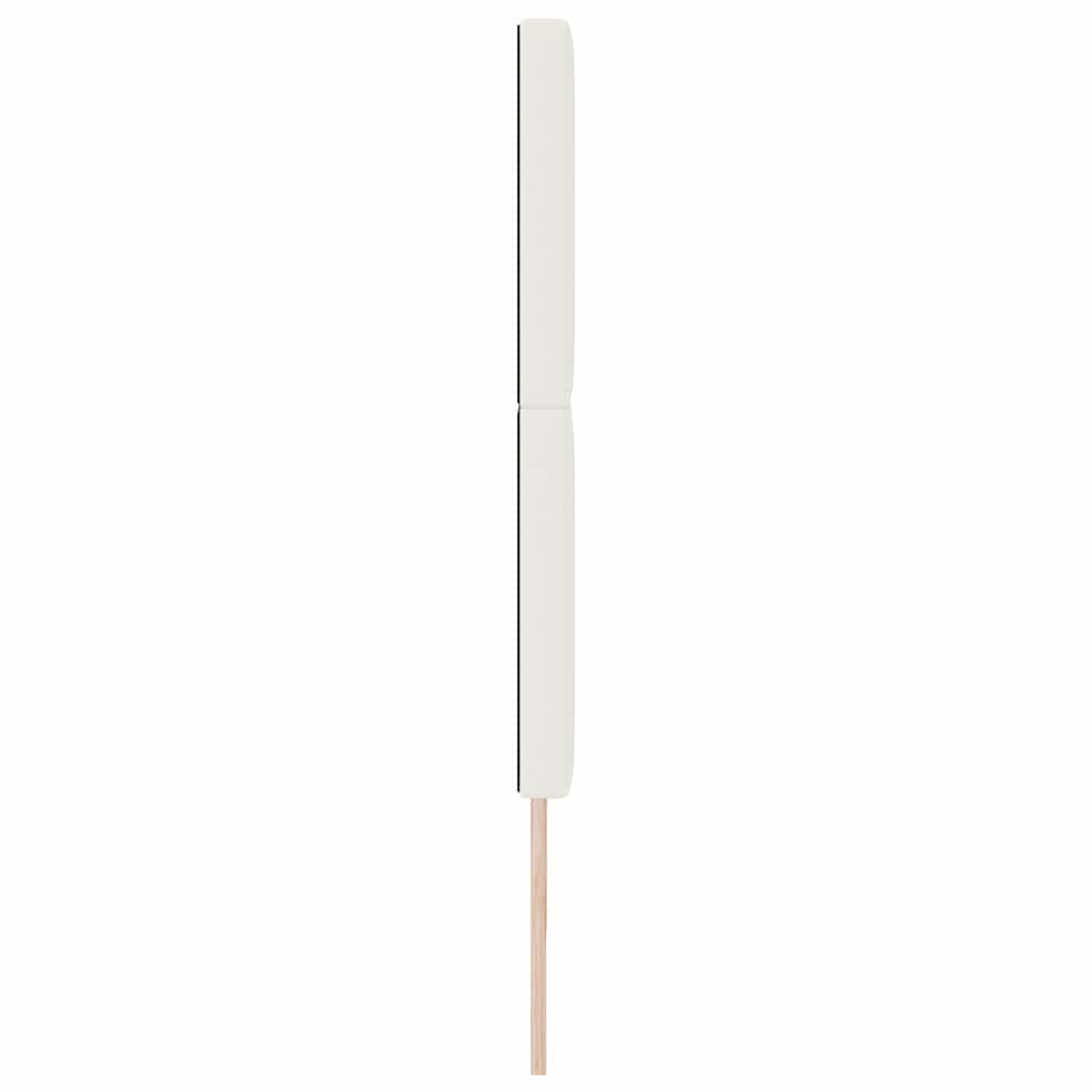 vidaXL LED Kopfteil mit LED-Lichtleisten Creme 200 cm Polyester