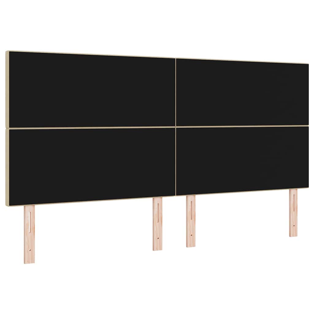 vidaXL Tête de lit à LED avec bandes lumineuses à LED Gris-Vert 200 cm Polyester