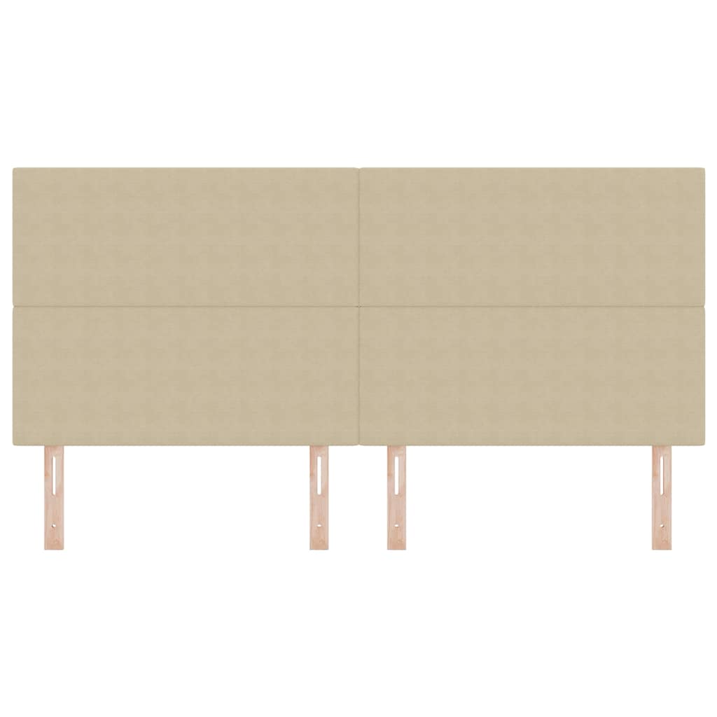 vidaXL Tête de lit à LED avec bandes lumineuses à LED Gris-Vert 200 cm Polyester
