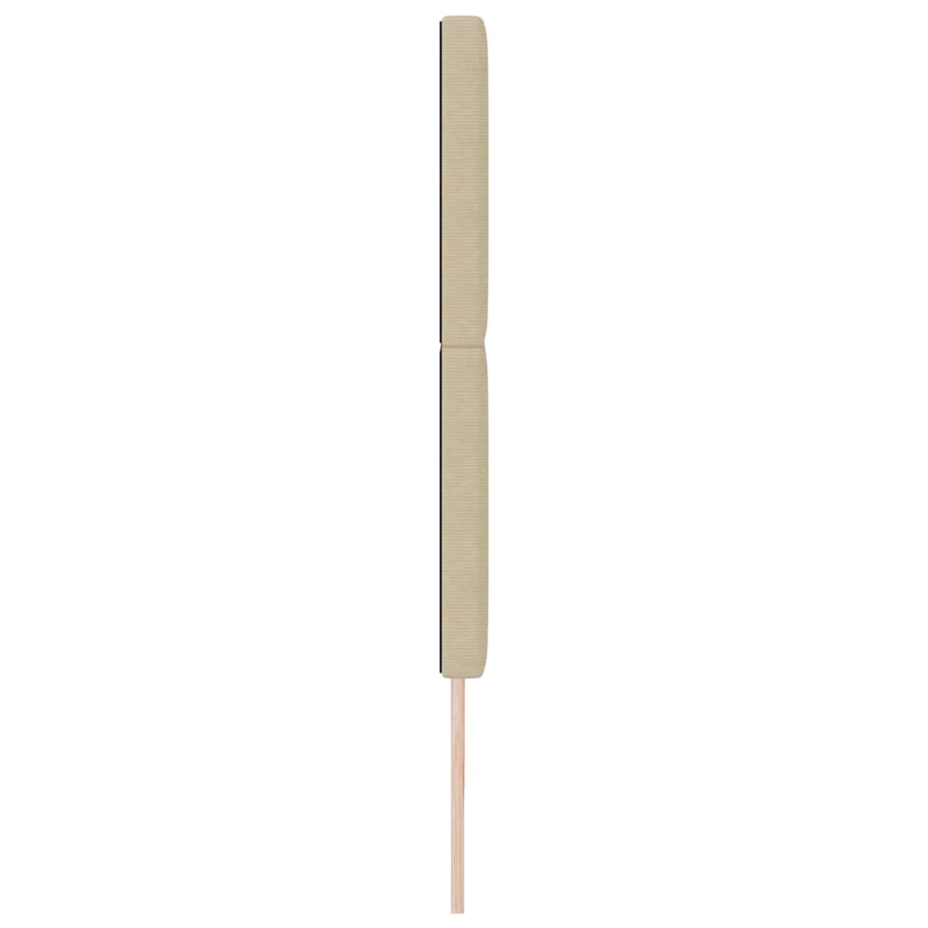 vidaXL Tête de lit à LED avec bandes lumineuses à LED Gris-Vert 200 cm Polyester