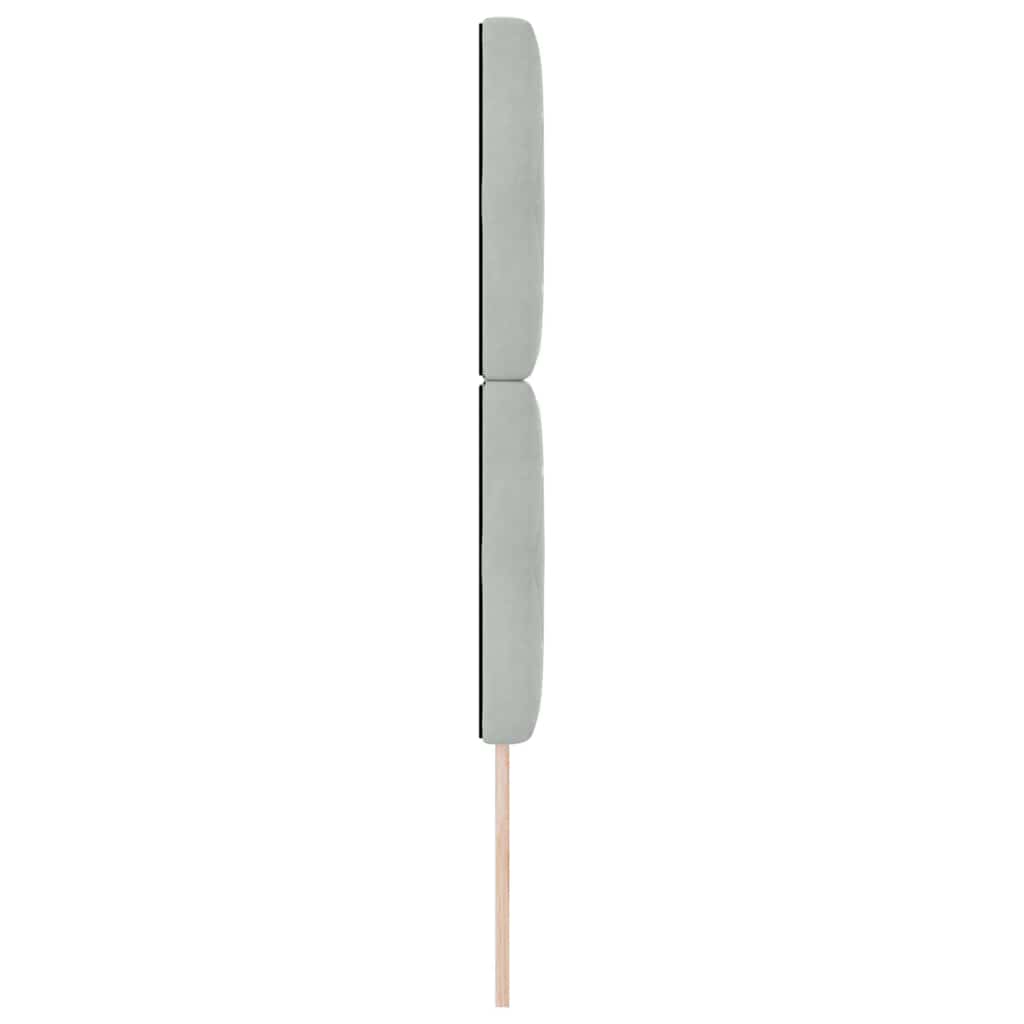 vidaXL Tête de lit avec bandes lumineuses LED Gris clair 80 cm Polyester