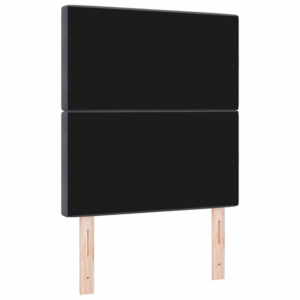 vidaXL Tête de lit à LED avec bandes lumineuses à LED Gris foncé 80 cm Polyester