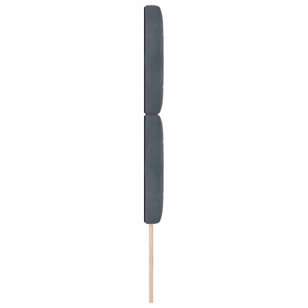 vidaXL Tête de lit à LED avec bandes lumineuses à LED Gris foncé 80 cm Polyester