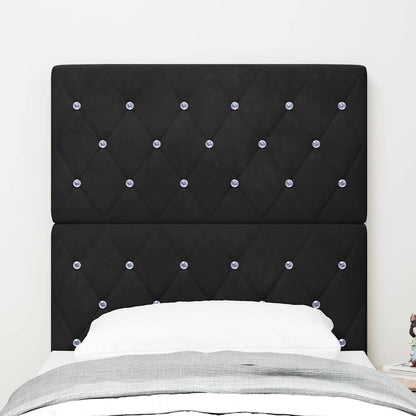 vidaXL Tête de lit à LED avec bandes lumineuses à LED Noir 80 cm Polyester