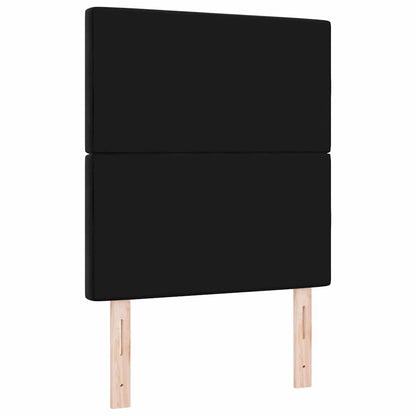 vidaXL Tête de lit à LED avec bandes lumineuses à LED Noir 80 cm Polyester
