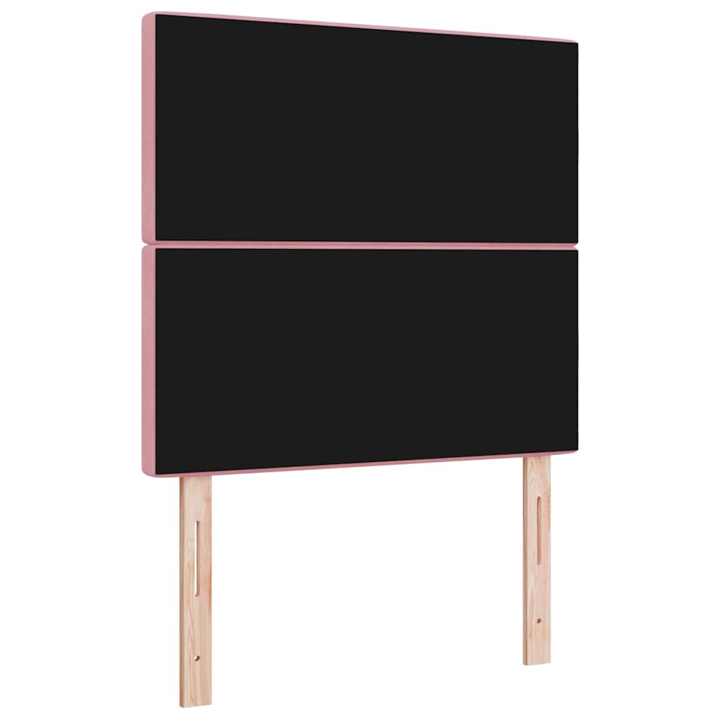 vidaXL Tête de lit à LED avec bandes lumineuses LED Rose 90 cm Polyester
