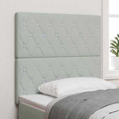 vidaXL Tête de lit avec bandes LED Gris clair 100 cm Polyester