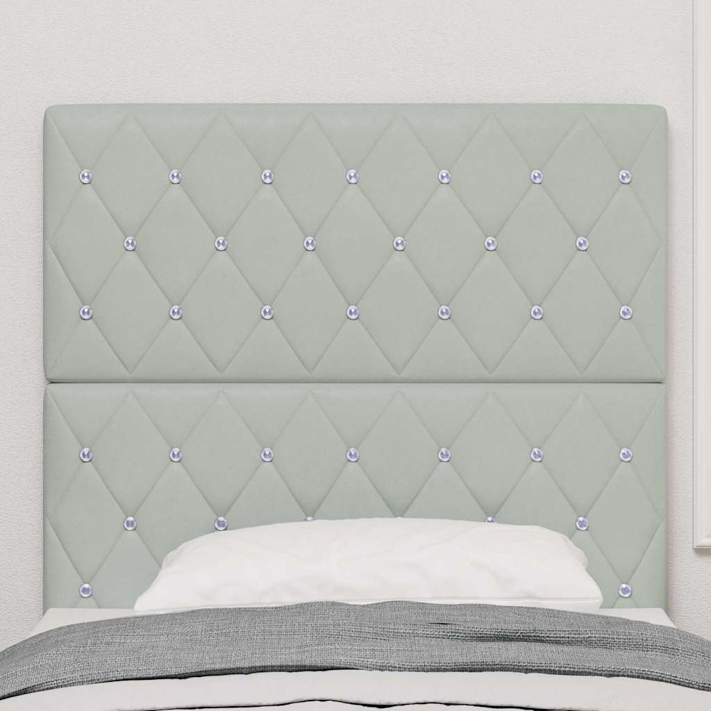 vidaXL Tête de lit avec bandes LED Gris clair 100 cm Polyester