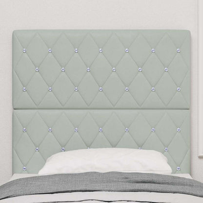 vidaXL Tête de lit avec bandes LED Gris clair 100 cm Polyester