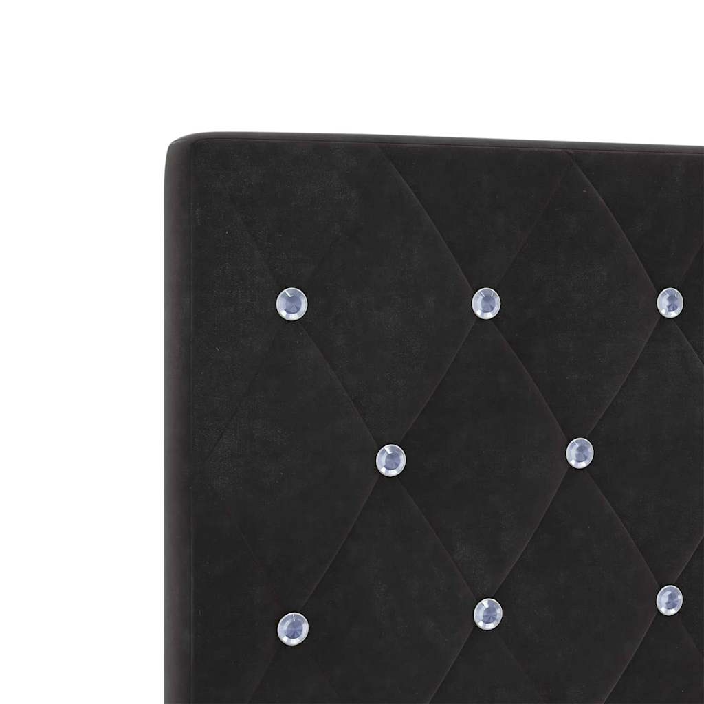 vidaXL Tête de lit LED avec bandes lumineuses LED Noir 100 cm Polyester