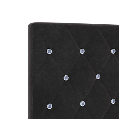 vidaXL Tête de lit LED avec bandes lumineuses LED Noir 100 cm Polyester