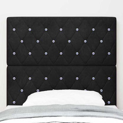 vidaXL Tête de lit LED avec bandes lumineuses LED Noir 100 cm Polyester