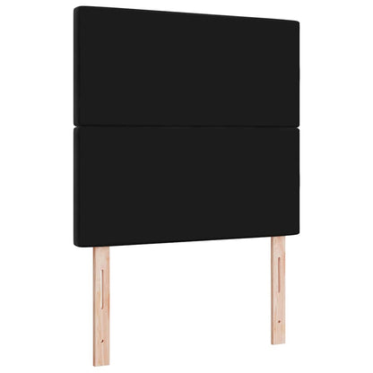 vidaXL Tête de lit LED avec bandes lumineuses LED Noir 100 cm Polyester