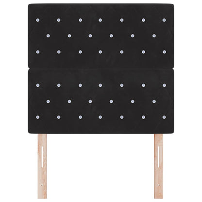vidaXL Tête de lit LED avec bandes lumineuses LED Noir 100 cm Polyester