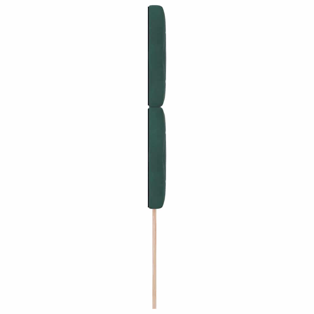 vidaXL Tête de lit à LED avec bandes lumineuses LED Vert foncé 100 cm Polyester