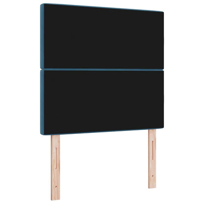 vidaXL Tête de lit à LED avec bande LED bleu foncé 100 cm polyester