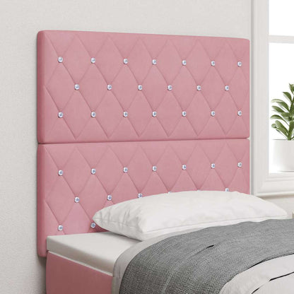 vidaXL Tête de lit à LED avec bandes lumineuses LED rose 100 cm polyester