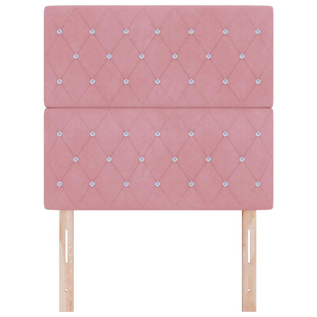 vidaXL Tête de lit à LED avec bandes lumineuses LED rose 100 cm polyester