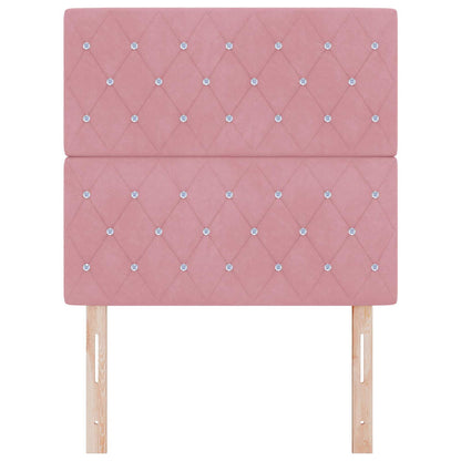 vidaXL Tête de lit à LED avec bandes lumineuses LED rose 100 cm polyester