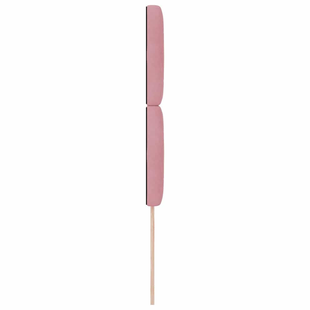 vidaXL Tête de lit à LED avec bandes lumineuses LED rose 100 cm polyester
