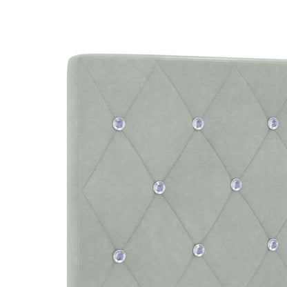 vidaXL Tête de lit LED avec bandes lumineuses LED Gris clair 144 cm Polyester