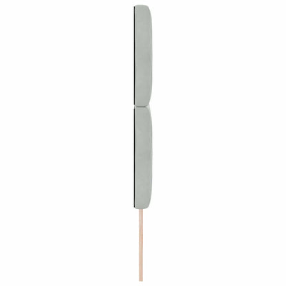 vidaXL Tête de lit LED avec bandes lumineuses LED Gris clair 144 cm Polyester