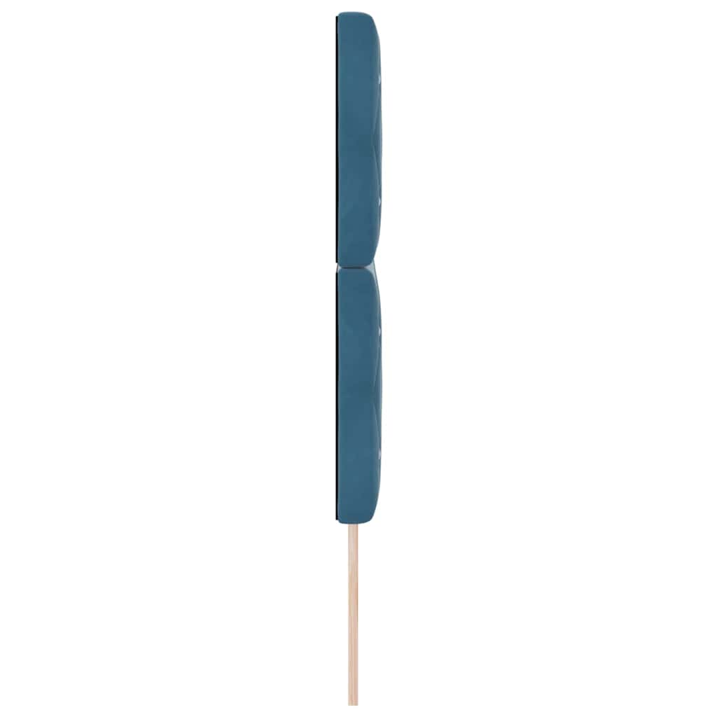 vidaXL Tête de lit à LED avec bandes lumineuses LED bleu foncé 144 cm polyester