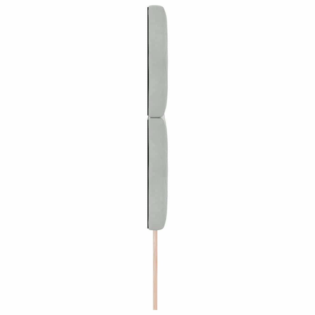 vidaXL LED Kopfteil mit LED-Lichtleisten Hellgrau 160 cm Polyester