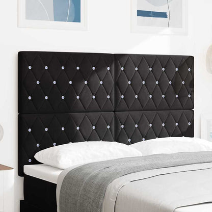 vidaXL LED Kopfteil mit LED-Lichtleisten Schwarz 160 cm Polyester