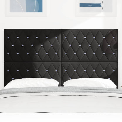 vidaXL LED Kopfteil mit LED-Lichtleisten Schwarz 160 cm Polyester